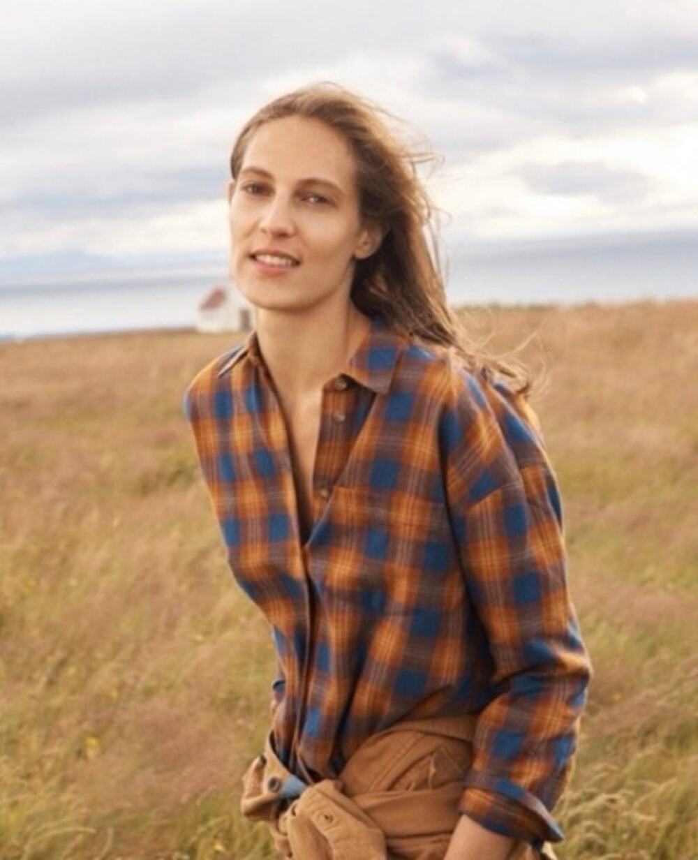 Madewell Westward Flannel Plaid Button Up Top XXS Soft Western Shirt